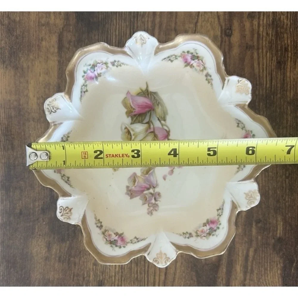 Antique RS Prussia Germany‎ Floral Decorative Footed 7
